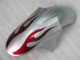 Carénage Kawasaki ZX6R 2005-2006 - Argent Rouge Flamme Carénage Kawasaki ZX6R 2005-2006 - Argent Rouge Flamme