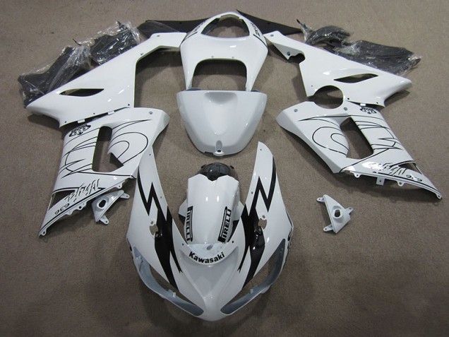Carénage Kawasaki ZX6R 2005-2006 - Blanc Ninja 636 Carénage Kawasaki ZX6R 2005-2006 - Blanc Ninja 636
