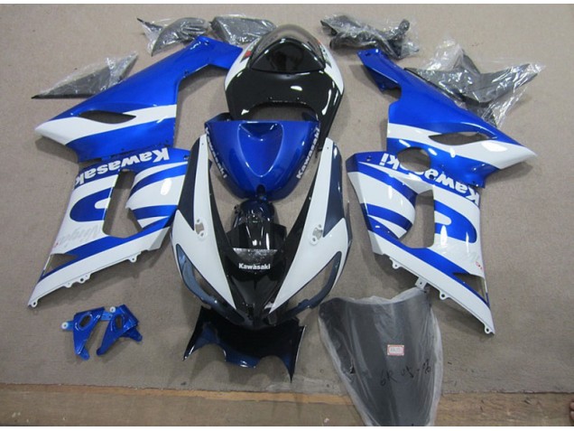 Carénage Kawasaki ZX6R 2005-2006 - Bleu Blanc Carénage Kawasaki ZX6R 2005-2006 - Bleu Blanc