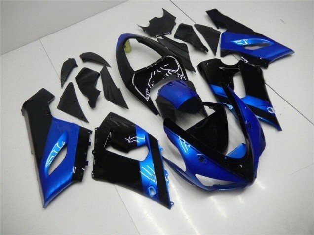 Carénage Kawasaki ZX6R 2005-2006 - Bleu Noir Carénage Kawasaki ZX6R 2005-2006 - Bleu Noir
