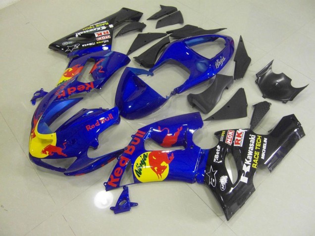 Carénage Kawasaki ZX6R 2005-2006 - Bleu Red Bull Carénage Kawasaki ZX6R 2005-2006 - Bleu Red Bull