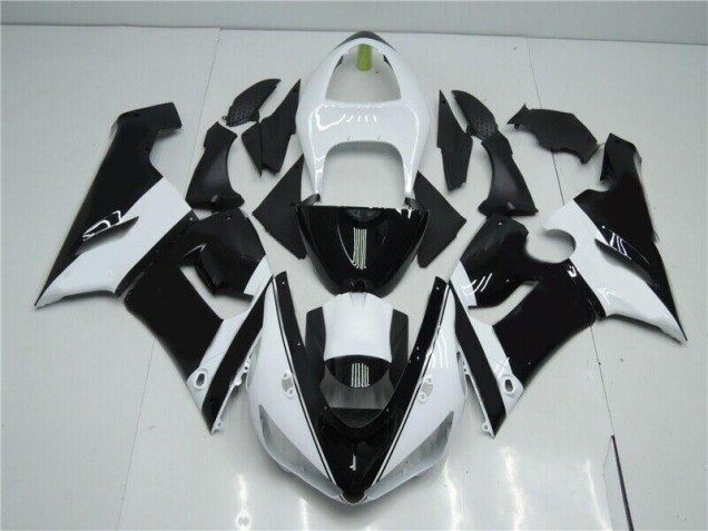 Carénage Kawasaki ZX6R 2005-2006 - Noir Blanc Carénage Kawasaki ZX6R 2005-2006 - Noir Blanc