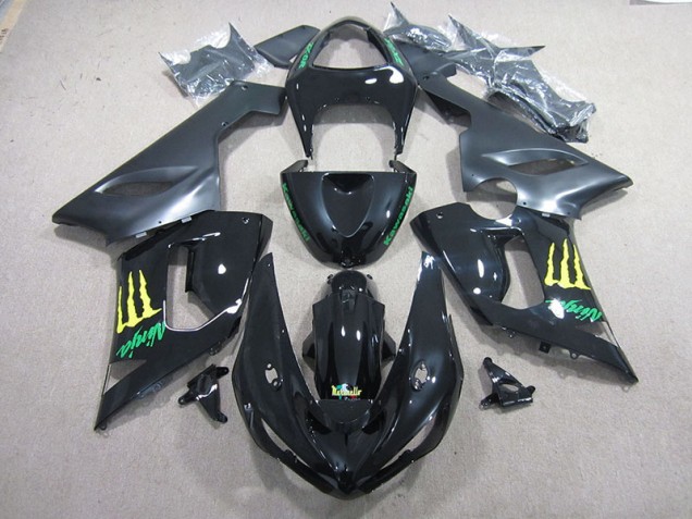 Carénage Kawasaki ZX6R 2005-2006 - Noir Vert Ninja Carénage Kawasaki ZX6R 2005-2006 - Noir Vert Ninja