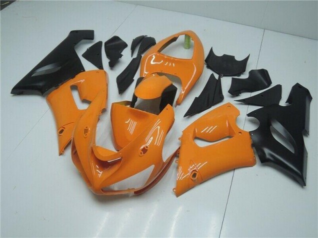 Carénage Kawasaki ZX6R 2005-2006 - Orange Noir Carénage Kawasaki ZX6R 2005-2006 - Orange Noir