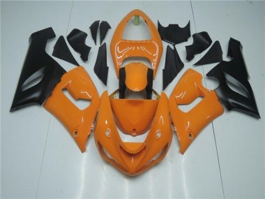 Carénage Kawasaki ZX6R 2005-2006 - Orange Noir