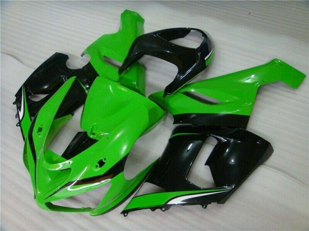 Carénage Kawasaki ZX6R 2005-2006 - Vert Blanc Noir Carénage Kawasaki ZX6R 2005-2006 - Vert Blanc Noir