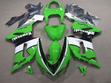 Carénage Kawasaki ZX6R 2005-2006 - Vert Blanc Noir Ninja 636