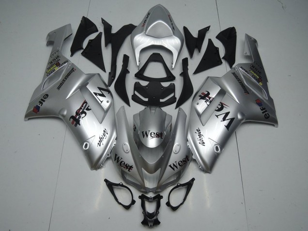 Carénage Kawasaki ZX6R 2007-2008 - Argent West Carénage Kawasaki ZX6R 2007-2008 - Argent West