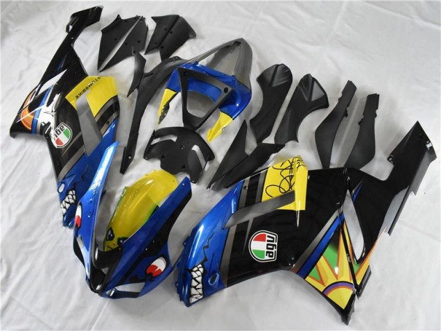 Carénage Kawasaki ZX6R 2007-2008 - Bleu Requin Carénage Kawasaki ZX6R 2007-2008 - Bleu Requin