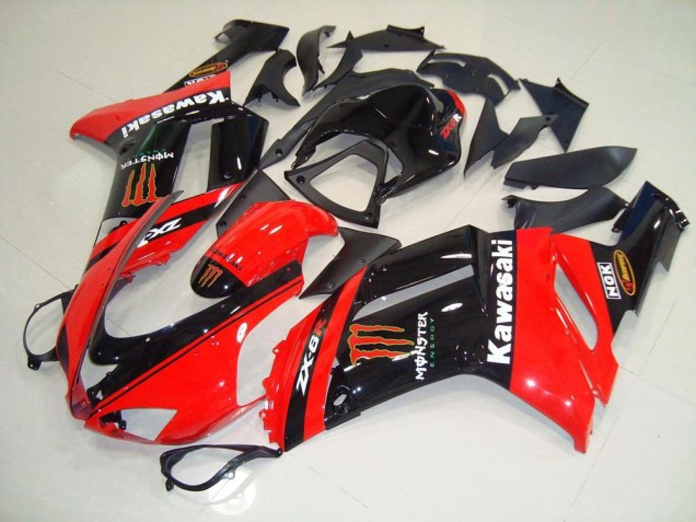 Carénage Kawasaki ZX6R 2007-2008 - Monster En Rouge Carénage Kawasaki ZX6R 2007-2008 - Monster En Rouge