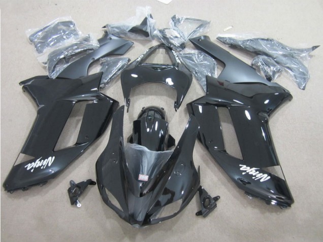 Carénage Kawasaki ZX6R 2007-2008 - Noir Blanc Carénage Kawasaki ZX6R 2007-2008 - Noir Blanc