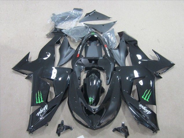 Carénage Kawasaki ZX6R 2007-2008 - Noir Ninja Vert Monster Carénage Kawasaki ZX6R 2007-2008 - Noir Ninja Vert Monster