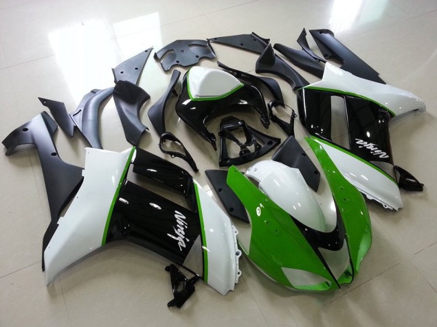 Carénage Kawasaki ZX6R 2007-2008 - Vert Noir Blanc Carénage Kawasaki ZX6R 2007-2008 - Vert Noir Blanc