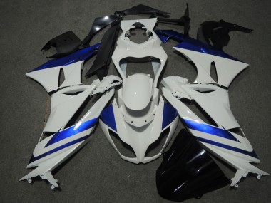 Carénage Kawasaki ZX6R 2009-2012 - Blanc Bleu