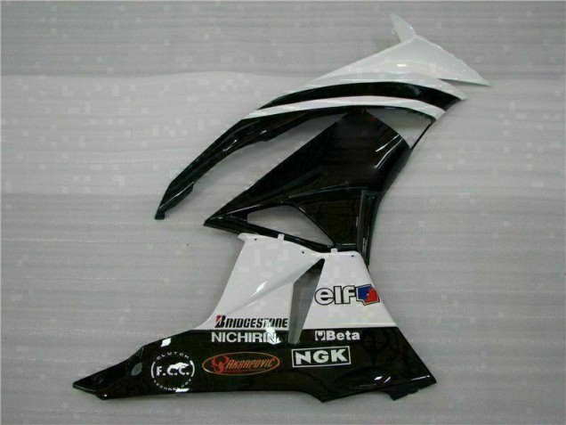 Carénage Kawasaki ZX6R 2009-2012 - Noir Blanc 3M Touch4 Carénage Kawasaki ZX6R 2009-2012 - Noir Blanc 3M Touch4