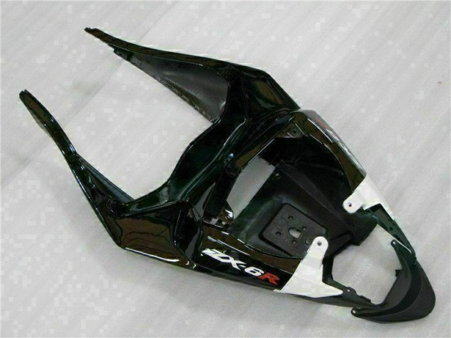 Carénage Kawasaki ZX6R 2009-2012 - Noir Blanc 3M Touch4 Carénage Kawasaki ZX6R 2009-2012 - Noir Blanc 3M Touch4