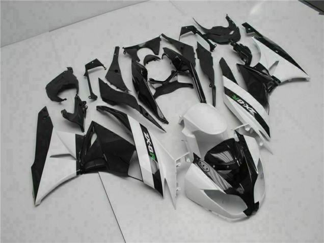 Carénage Kawasaki ZX6R 2009-2012 - Noir Blanc Carénage Kawasaki ZX6R 2009-2012 - Noir Blanc