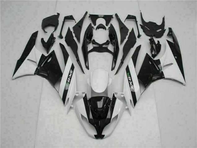 Carénage Kawasaki ZX6R 2009-2012 - Noir Blanc Carénage Kawasaki ZX6R 2009-2012 - Noir Blanc