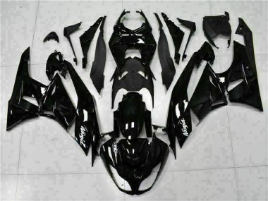 Carénage Kawasaki ZX6R 2009-2012 - Noir Blanc Ninja