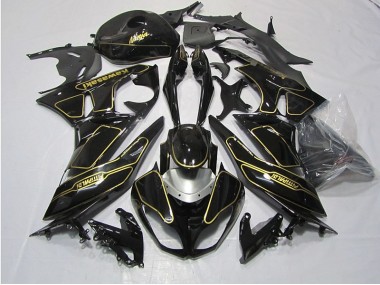 Carénage Kawasaki ZX6R 2009-2012 - Noir Or