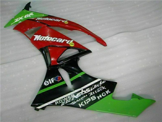 Carénage Kawasaki ZX6R 2009-2012 - Noir Rouge Vert card Carénage Kawasaki ZX6R 2009-2012 - Noir Rouge Vert card