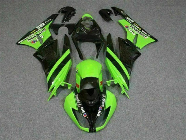 Carénage Kawasaki ZX6R 2009-2012 - Noir Vert 3M Touch4 Carénage Kawasaki ZX6R 2009-2012 - Noir Vert 3M Touch4