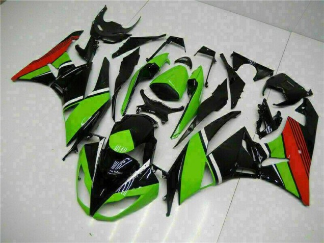 Carénage Kawasaki ZX6R 2009-2012 - Noir Vert Rouge Carénage Kawasaki ZX6R 2009-2012 - Noir Vert Rouge