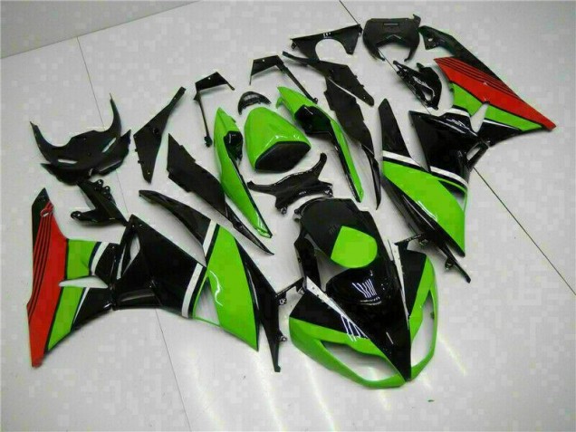 Carénage Kawasaki ZX6R 2009-2012 - Noir Vert Rouge Carénage Kawasaki ZX6R 2009-2012 - Noir Vert Rouge