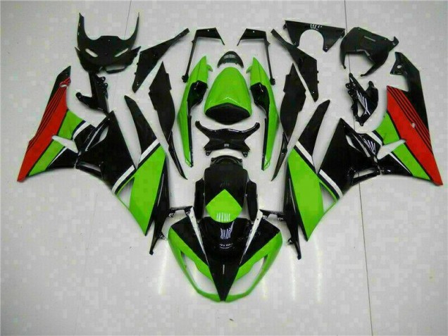 Carénage Kawasaki ZX6R 2009-2012 - Noir Vert Rouge Carénage Kawasaki ZX6R 2009-2012 - Noir Vert Rouge