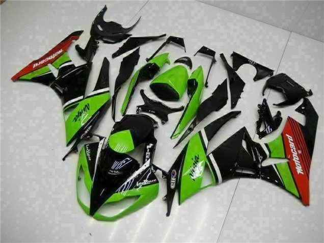Carénage Kawasaki ZX6R 2009-2012 - Vert Noir Rouge Carénage Kawasaki ZX6R 2009-2012 - Vert Noir Rouge