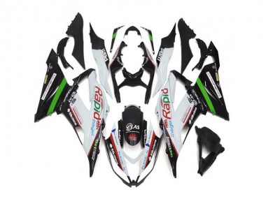 Carénage Kawasaki ZX6R 2013-2018 - Blanc Noir