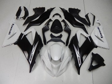 Carénage Kawasaki ZX6R 2013-2018 - Noir Blanc