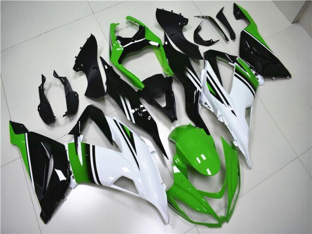 Carénage Kawasaki ZX6R 2013-2018 - Vert Blanc Noir Carénage Kawasaki ZX6R 2013-2018 - Vert Blanc Noir
