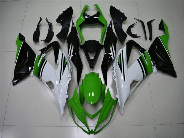 Carénage Kawasaki ZX6R 2013-2018 - Vert Blanc Noir Carénage Kawasaki ZX6R 2013-2018 - Vert Blanc Noir