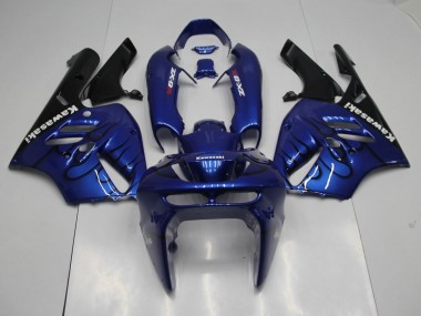 Carénage Kawasaki ZX9R 1994-1997 - Bleu Noir Flamme