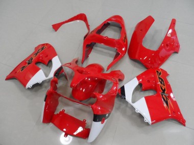 Carénage Kawasaki ZX9R 2000-2001 - Rouge et Blanc