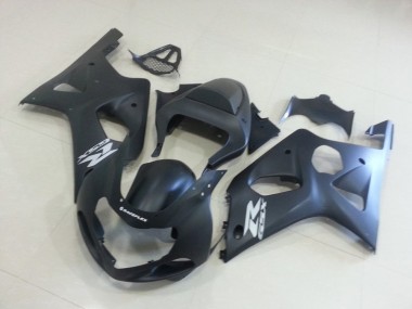 Carénage Suzuki GSXR 1000 K1 2000-2002 - Noir Mat avec Argent GSXR