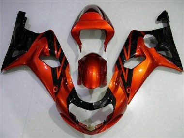 Carénage Suzuki GSXR 1000 K1 2000-2002 - Orange Noir