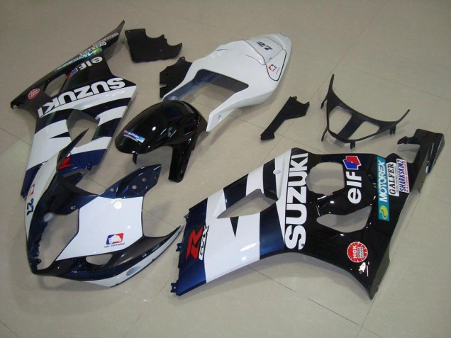 Carénage Suzuki GSXR 1000 K3 2003-2004 - Blanc Noir Elf Carénage Suzuki GSXR 1000 K3 2003-2004 - Blanc Noir Elf
