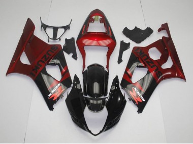 Carénage Suzuki GSXR 1000 K3 2003-2004 - Noir Rouge