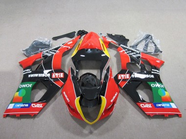 Carénage Suzuki GSXR 1000 K3 2003-2004 - Rouge Vert Noir