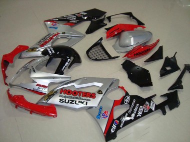 Carénage Suzuki GSXR 1000 K5 2005-2006 - Argent et Rouge