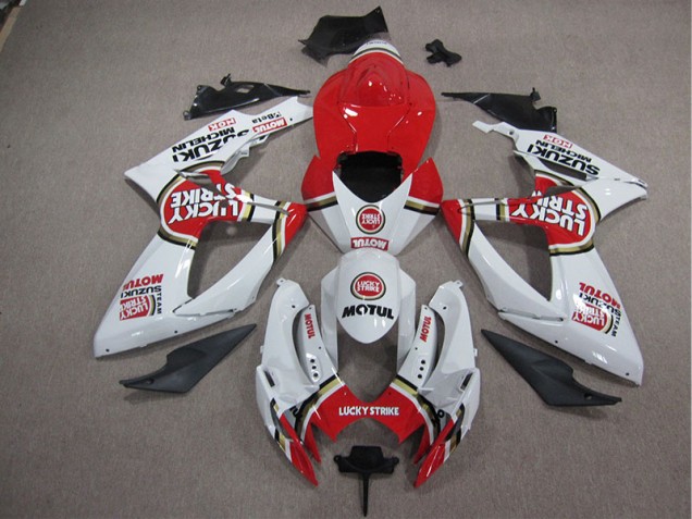 Carénage Suzuki GSXR 1000 K5 2005-2006 - Blanc Lucky Strike Rouge Motul Carénage Suzuki GSXR 1000 K5 2005-2006 - Blanc Lucky Strike Rouge Motul