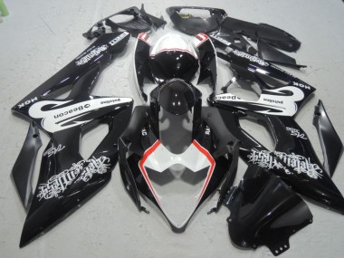 Carénage Suzuki GSXR 1000 K5 2005-2006 - Noir Blanc Beacon