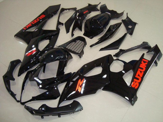 Carénage Suzuki GSXR 1000 K5 2005-2006 - Noir Brillant Rouge Décalque Carénage Suzuki GSXR 1000 K5 2005-2006 - Noir Brillant Rouge Décalque