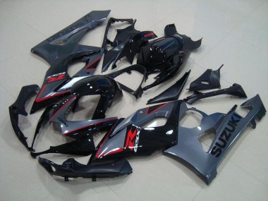 Carénage Suzuki GSXR 1000 K5 2005-2006 - Noir Rouge Décalque