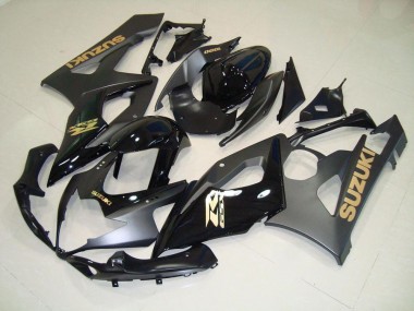 Carénage Suzuki GSXR 1000 K5 2005-2006 - Noir avec Or Décalque