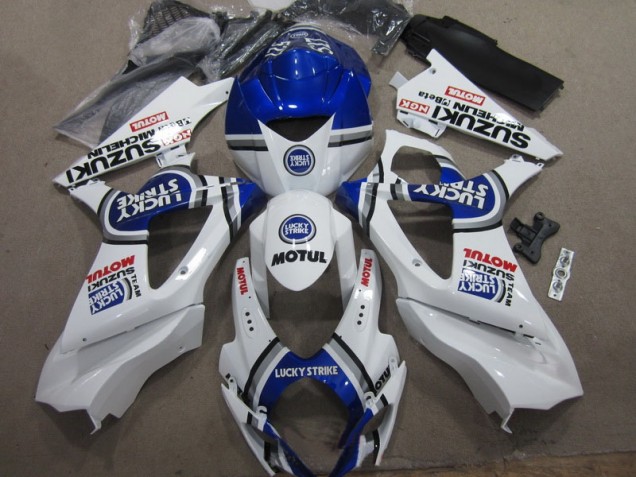 Carénage Suzuki GSXR 1000 K7 2007-2008 - Blanc Bleu Lucky Strike Rouge Motul Carénage Suzuki GSXR 1000 K7 2007-2008 - Blanc Bleu Lucky Strike Rouge Motul