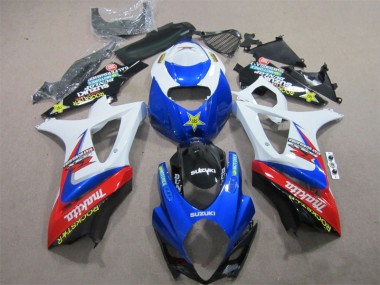 Carénage Suzuki GSXR 1000 K7 2007-2008 - Bleu Blanc Rockstar