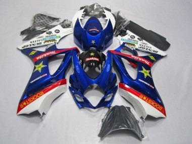 Carénage Suzuki GSXR 1000 K7 2007-2008 - Bleu Rouge Rockstar